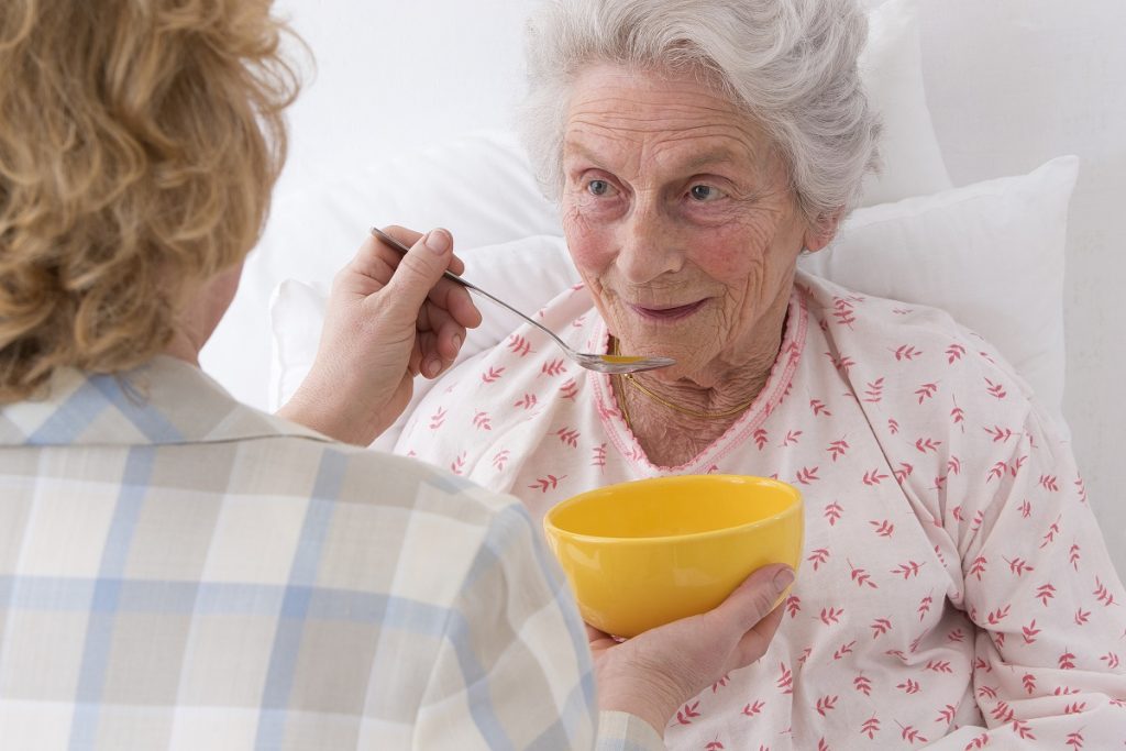 Feeding elderly mom