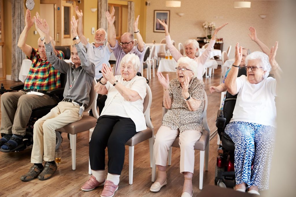 Chair exercise class