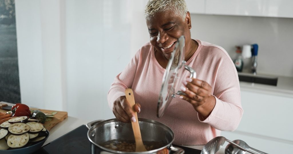 Grandma cooks