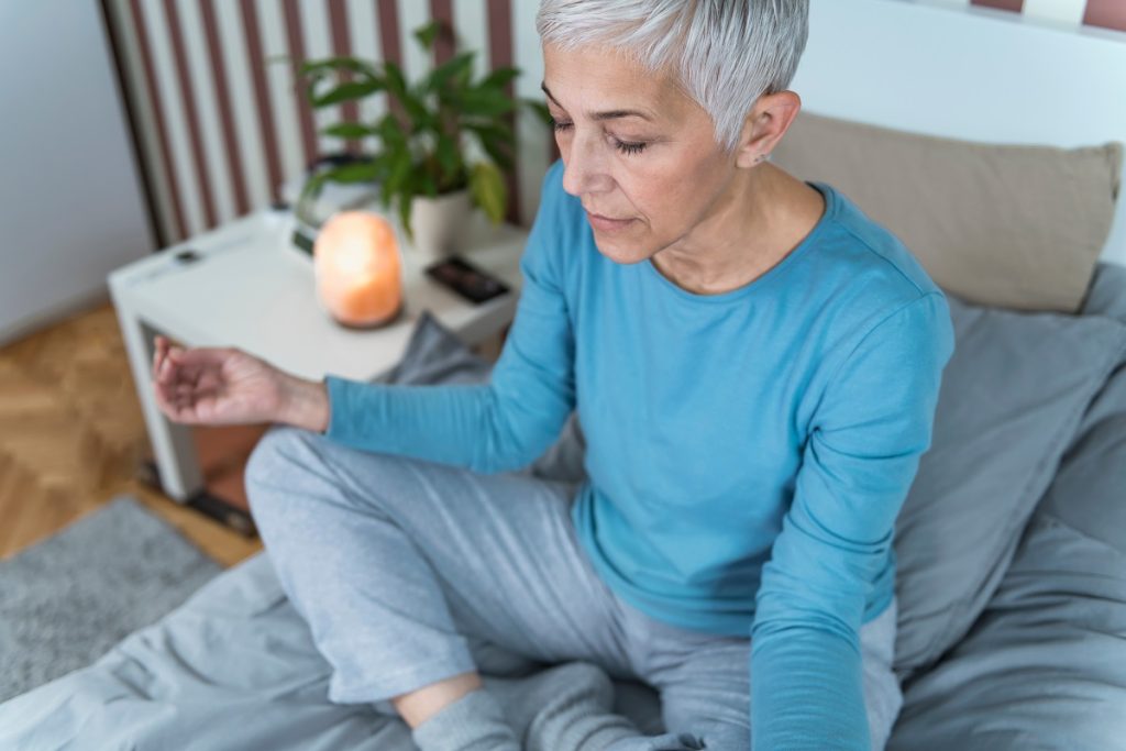 Woman meditating