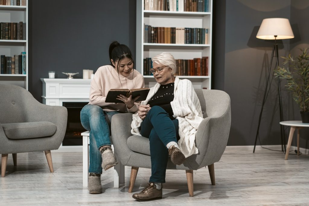 Reading to grandparent