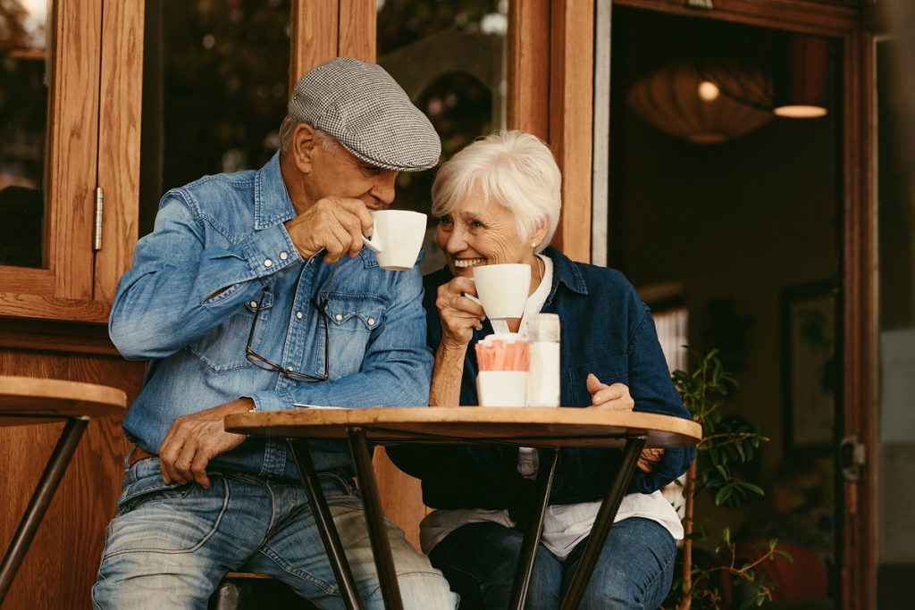 Senior dating - getting coffee