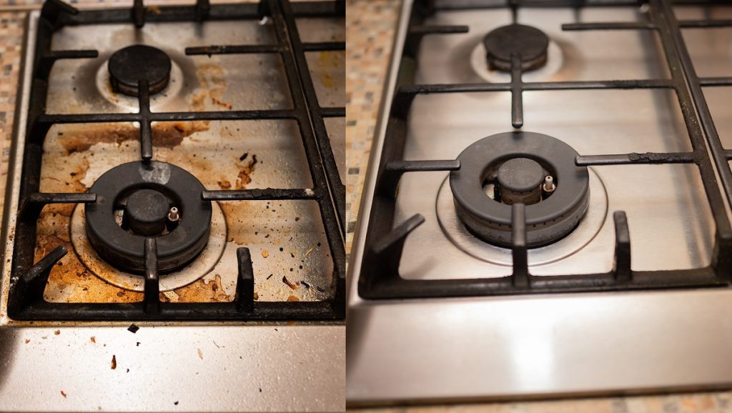 Clean vs dirty stove