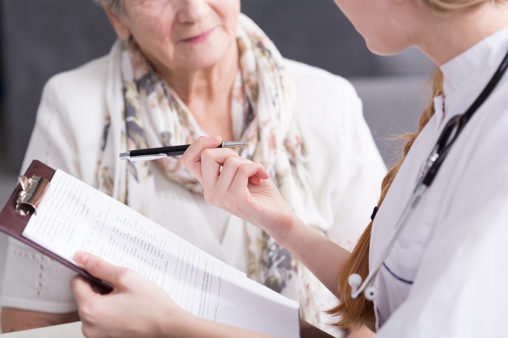 Doctor interviewing patient