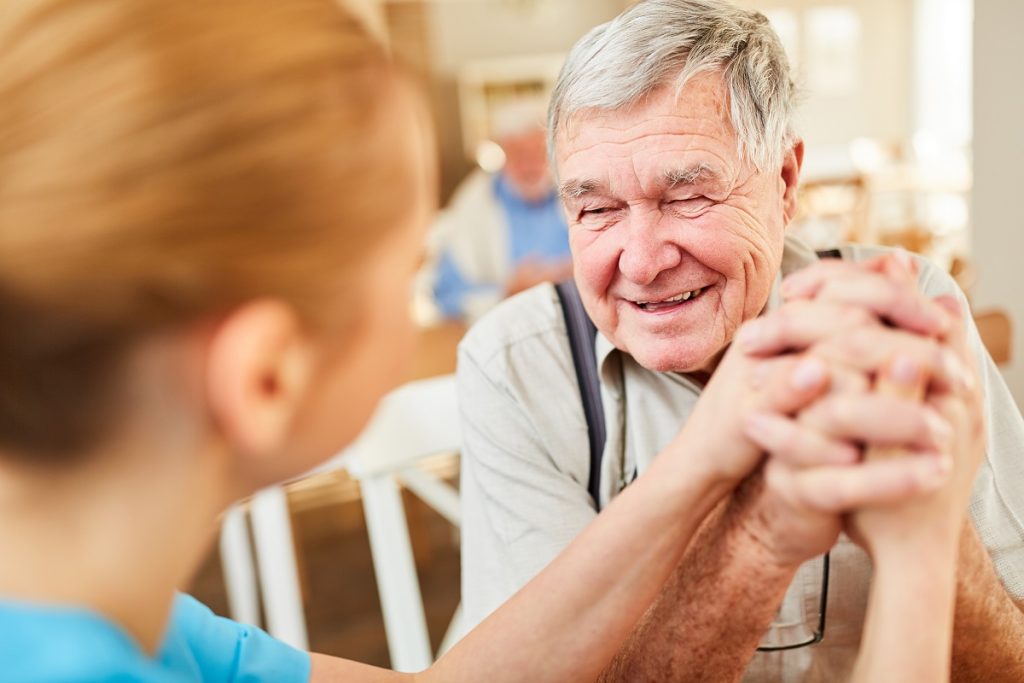 Engaging a dementia patient with humor