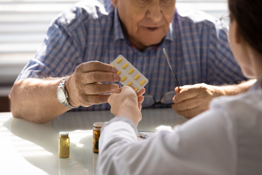 Man discussing meds