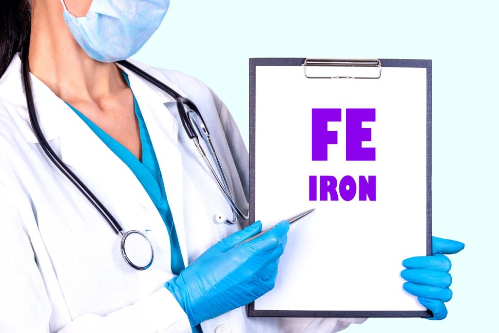 Doctor prescribes iron for anemia