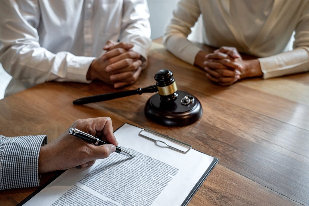 Lawyer reviews contract