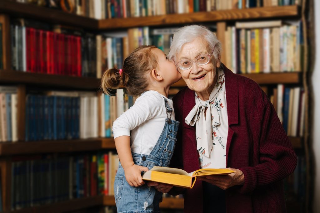 Girl shares secriet with older volunteer